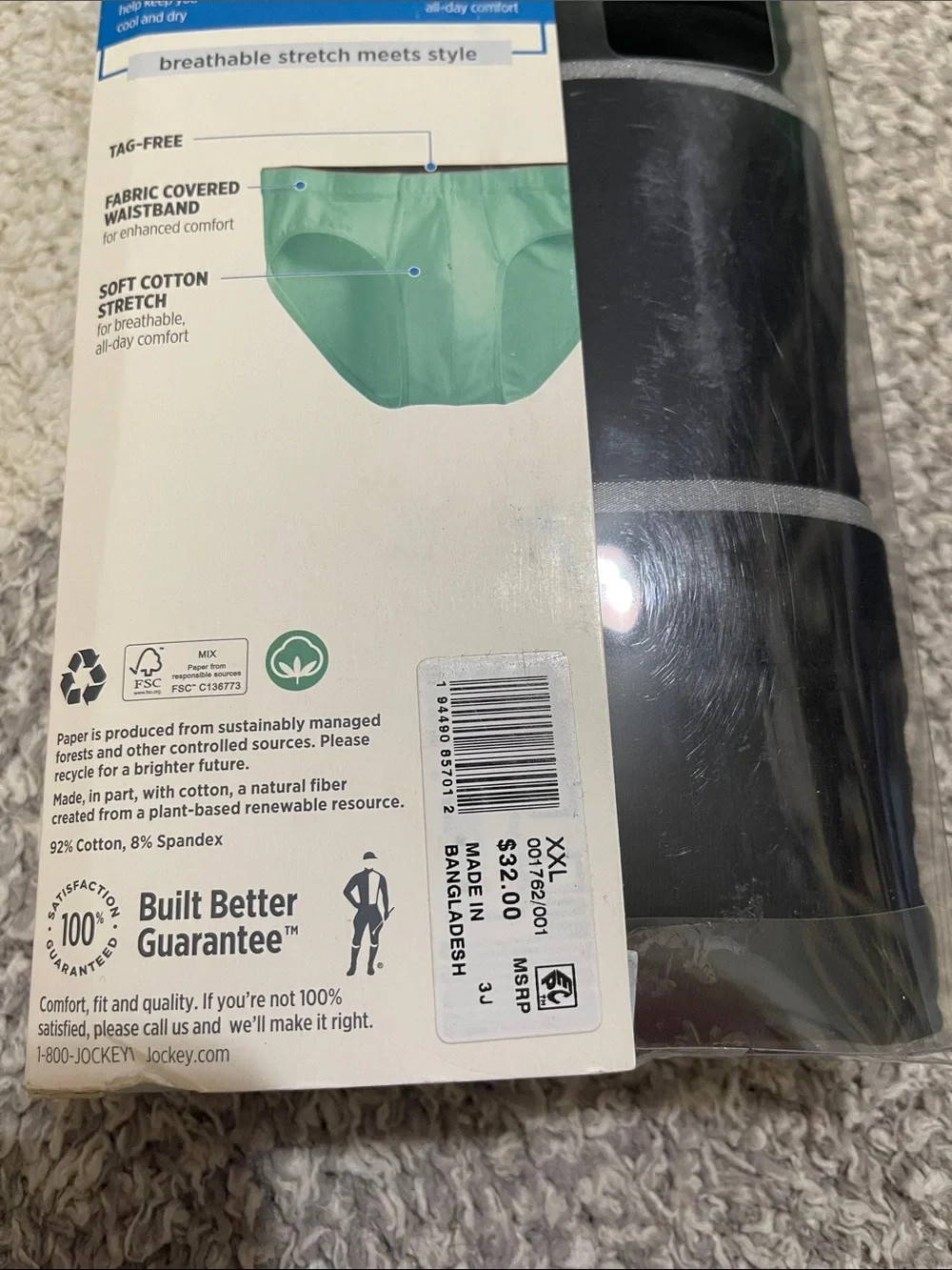 NWT- Jockey - Men’s 2XL. Bikini Pack